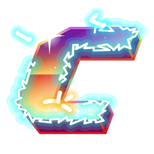 Стикер 3 Retro Font Emoji