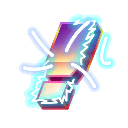 Стикер 42 Retro Font Emoji