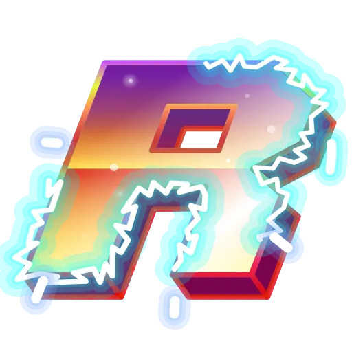 Стикер 18 Retro Font Emoji
