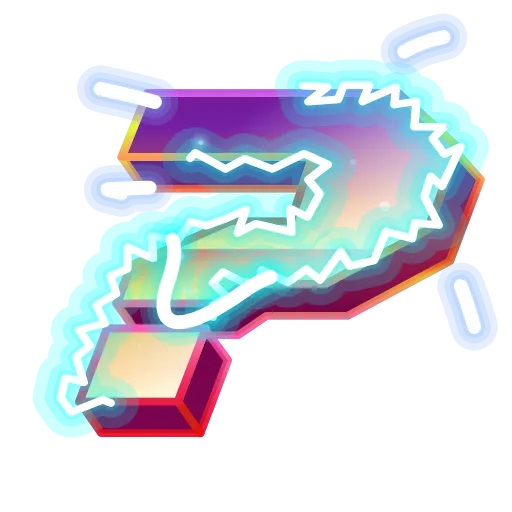 Стикер 43 Retro Font Emoji