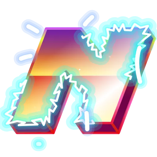 Стикер 14 Retro Font Emoji