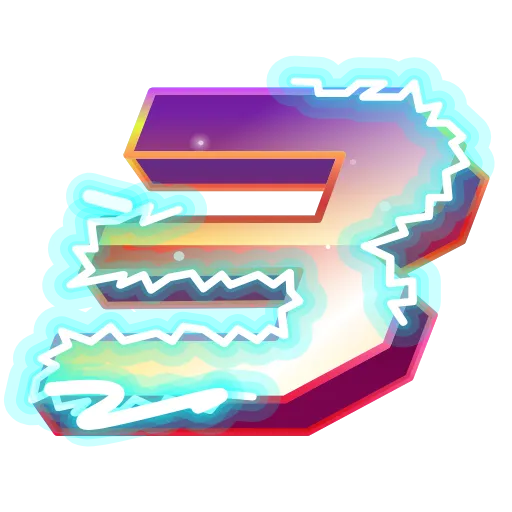 Стикер 29 Retro Font Emoji