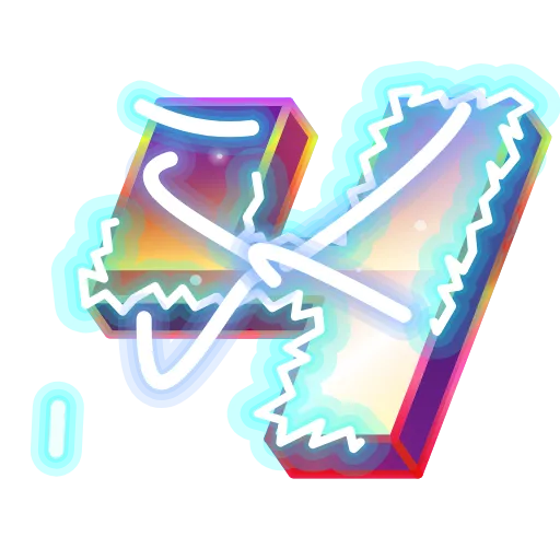 Стикер 30 Retro Font Emoji