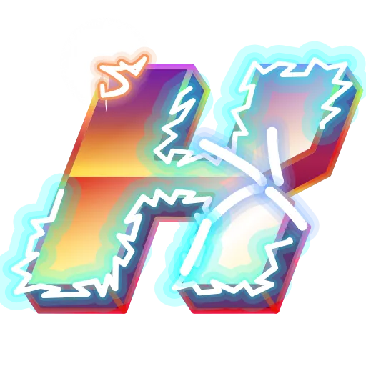 Стикер 11 Retro Font Emoji