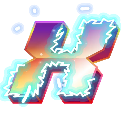 Стикер 24 Retro Font Emoji