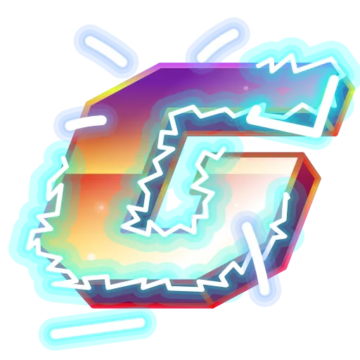 Стикер 7 Retro Font Emoji