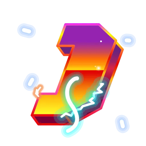Стикер 40 Retro Font Emoji