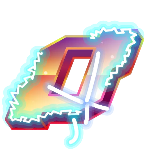 Стикер 46 Retro Font Emoji