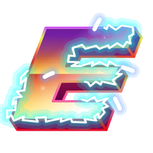 Стикер 5 Retro Font Emoji