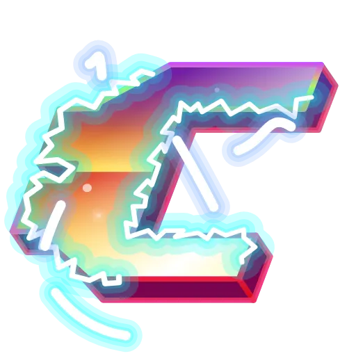 Стикер 49 Retro Font Emoji