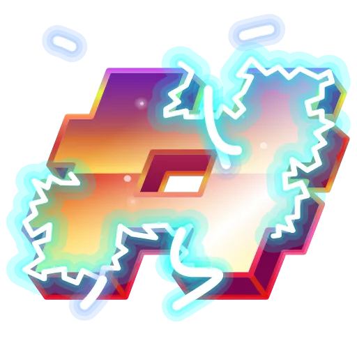 Стикер 44 Retro Font Emoji