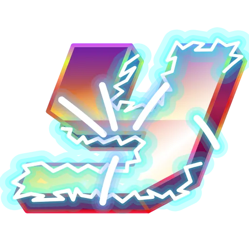 Стикер 25 Retro Font Emoji