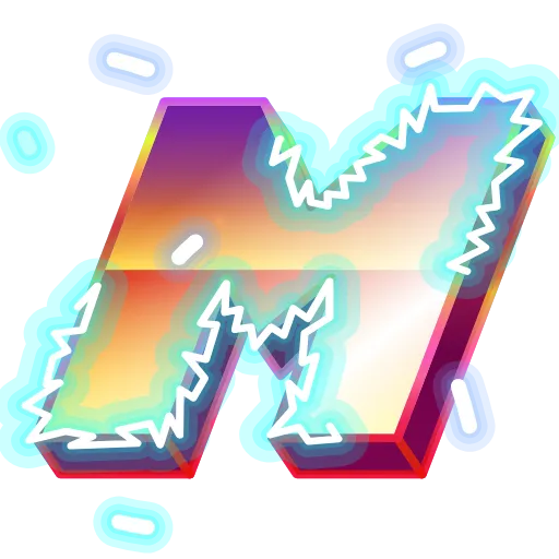 Стикер 13 Retro Font Emoji