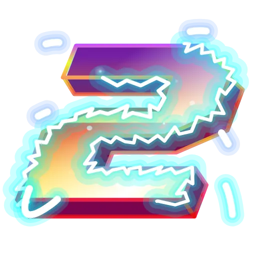 Стикер 28 Retro Font Emoji