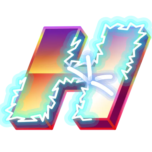 Стикер 8 Retro Font Emoji