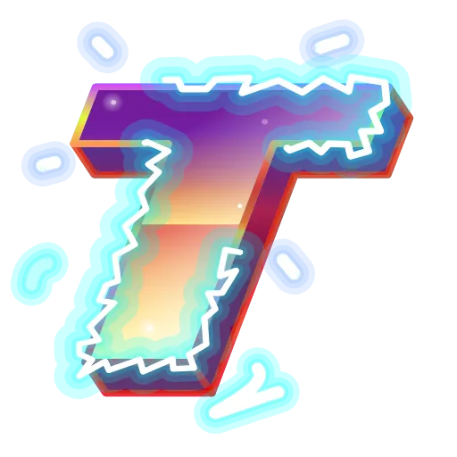 Стикер 20 Retro Font Emoji