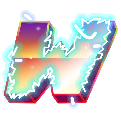 Стикер 23 Retro Font Emoji