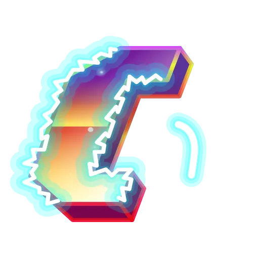 Стикер 39 Retro Font Emoji
