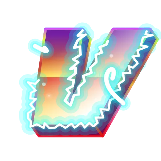Стикер 22 Retro Font Emoji
