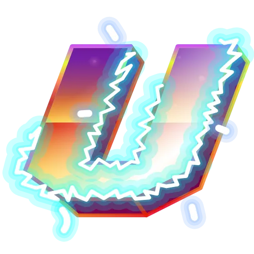 Стикер 21 Retro Font Emoji