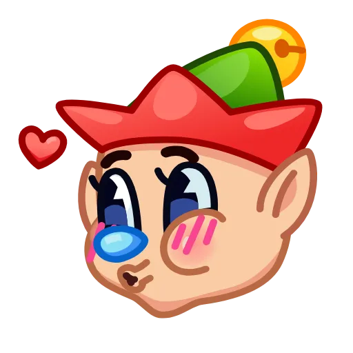Стикер 9 Retro Year Emoji