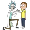 Стикер 2 😆 Набор эмоджи по мульту «Rick and Morty Рик и Морти»