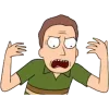 Стикер 40 😆 Набор эмоджи по мульту «Rick and Morty Рик и Морти»
