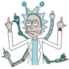Стикер 6 😆 Набор эмоджи по мульту «Rick and Morty Рик и Морти»