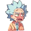 Стикер 20 Набор эмоджи по мульту «Rick and Morty Рик и Морти»