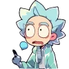 Стикер 14 Набор эмоджи по мульту «Rick and Morty Рик и Морти»