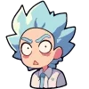 Стикер 18 Набор эмоджи по мульту «Rick and Morty Рик и Морти»