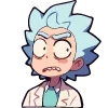 Стикер 16 Набор эмоджи по мульту «Rick and Morty Рик и Морти»