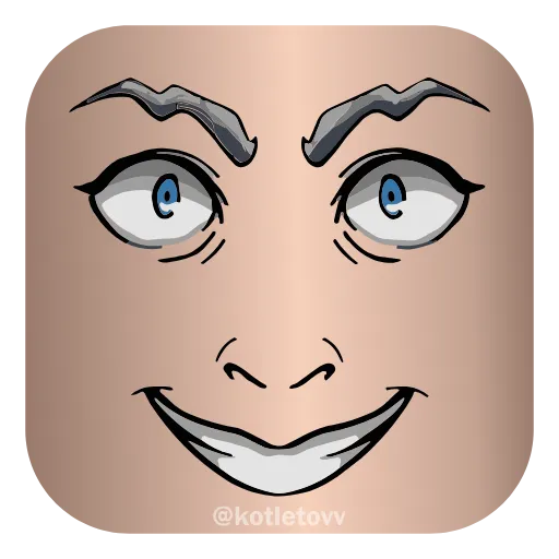 Стикер 36 🕷 Набор эмоджи с рожицами из игры «Roblox» в HD качестве