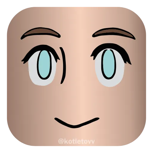 Стикер 23 🕷 Набор эмоджи с рожицами из игры «Roblox» в HD качестве