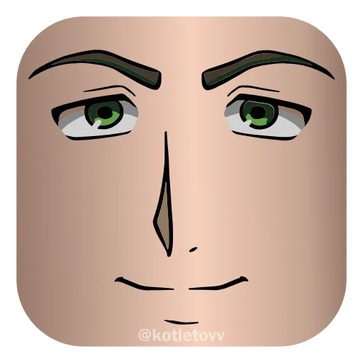 Стикер 5 🕷 Набор эмоджи с рожицами из игры «Roblox» в HD качестве