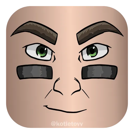 Стикер 46 🕷 Набор эмоджи с рожицами из игры «Roblox» в HD качестве