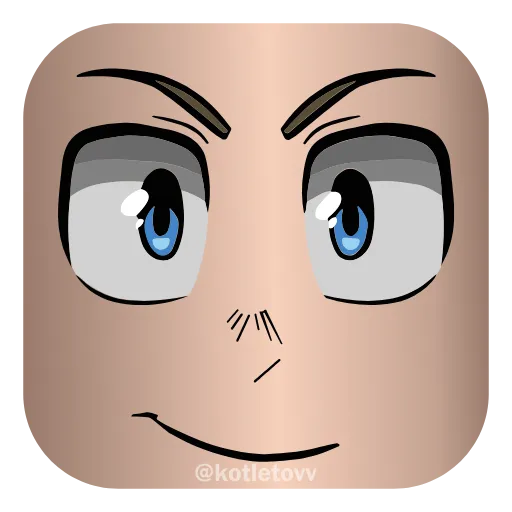Стикер 49 🕷 Набор эмоджи с рожицами из игры «Roblox» в HD качестве