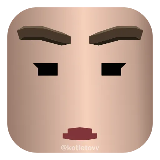 Стикер 56 🕷 Набор эмоджи с рожицами из игры «Roblox» в HD качестве