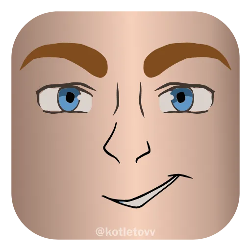 Стикер 22 🕷 Набор эмоджи с рожицами из игры «Roblox» в HD качестве
