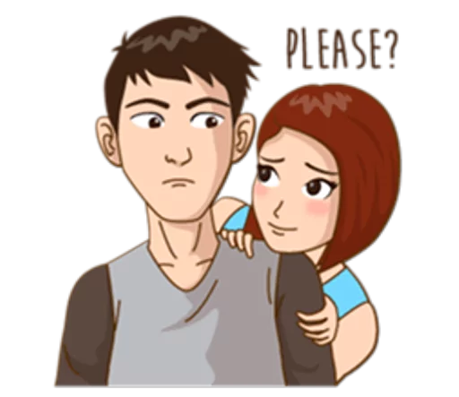 😟 Стикер «Romantic Couple In Love» для Telegram
