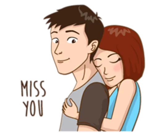 ❣ Стикер «Romantic Couple In Love» для Telegram