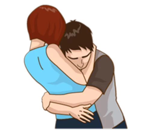😔 Стикер «Romantic Couple In Love» для Telegram