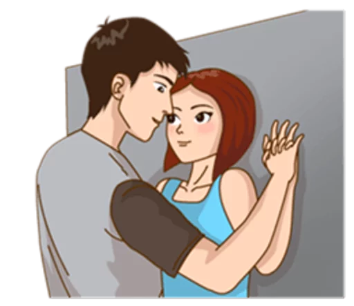 💝 Стикер «Romantic Couple In Love» для Telegram