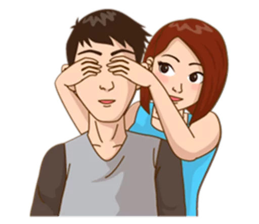 🙈 Стикер «Romantic Couple In Love» для Telegram