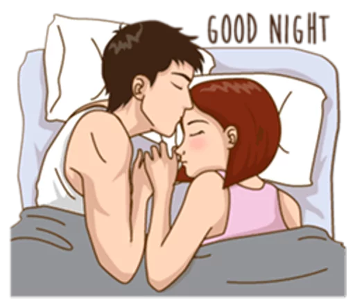 💤 Стикер «Romantic Couple In Love» для Telegram
