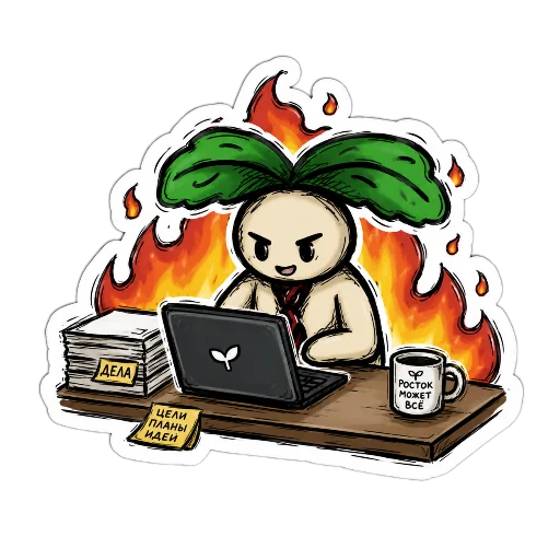 🔥 Стикер «Росток 2.0» для Telegram