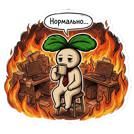 🫠 Стикер «Росток 2.0» для Telegram
