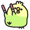 Стикер 14 Rounded Colorful Bird