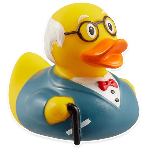 👴 Стикер «Резиновая уточка вместо слов» для Telegram