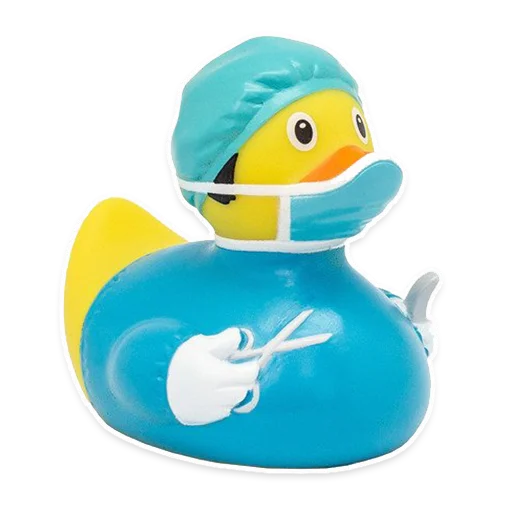 🧑‍⚕️ Стикер «Резиновая уточка вместо слов» для Telegram